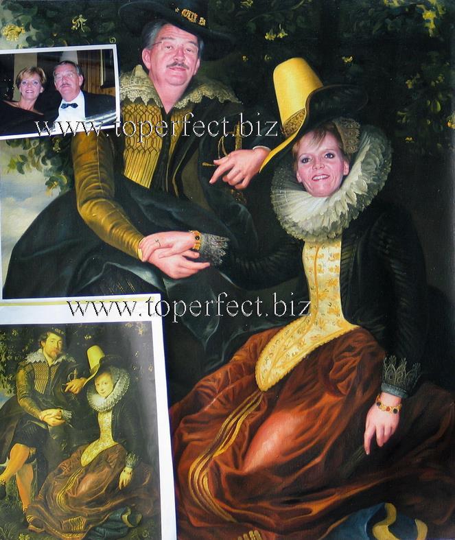 imd005 couple portrait Oil Paintings